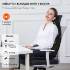 Chair back massager with integrated back massager heating pad for targeted relief