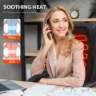 Chair back massager with integrated back massager heating pad for targeted relief