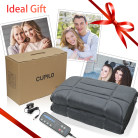 Massage mat for bed with full-body coverage; Full body massage mat with multiple intensity levels; Heated massage mat for deep muscle relaxation and pain relief.