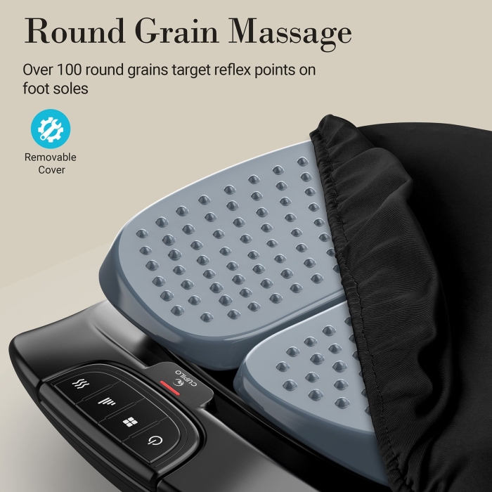 Foot vibrating massager with heating function and remote control for easy operation