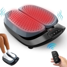 Foot vibrating massager with heating function and remote control for easy operation