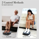 Foot vibrating massager with heating function and remote control for easy operation