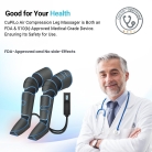 Foot calf and leg massager for full-leg relaxation; Air compression leg massager with heat therapy for improved circulation; Adjustable pressure settings for customized recovery.