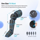 Foot calf and leg massager for full-leg relaxation; Air compression leg massager with heat therapy for improved circulation; Adjustable pressure settings for customized recovery.