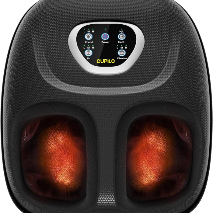 Heated foot massager designed for plantar fascia comfort with therapeutic warmth