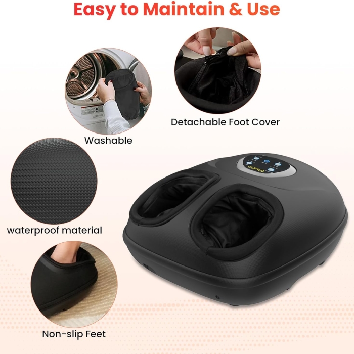 Heated foot massager designed for plantar fascia comfort with therapeutic warmth
