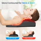 Shiatsu back massager with heating function and pads – addresses back tension; back pain after massage may relate to usage intensity