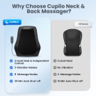 Shiatsu back massager with heating function and pads – addresses back tension; back pain after massage may relate to usage intensity