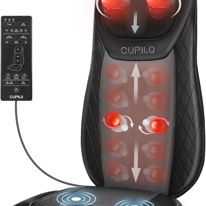 Auto seat massager with multiple modes for in-car muscle relief
