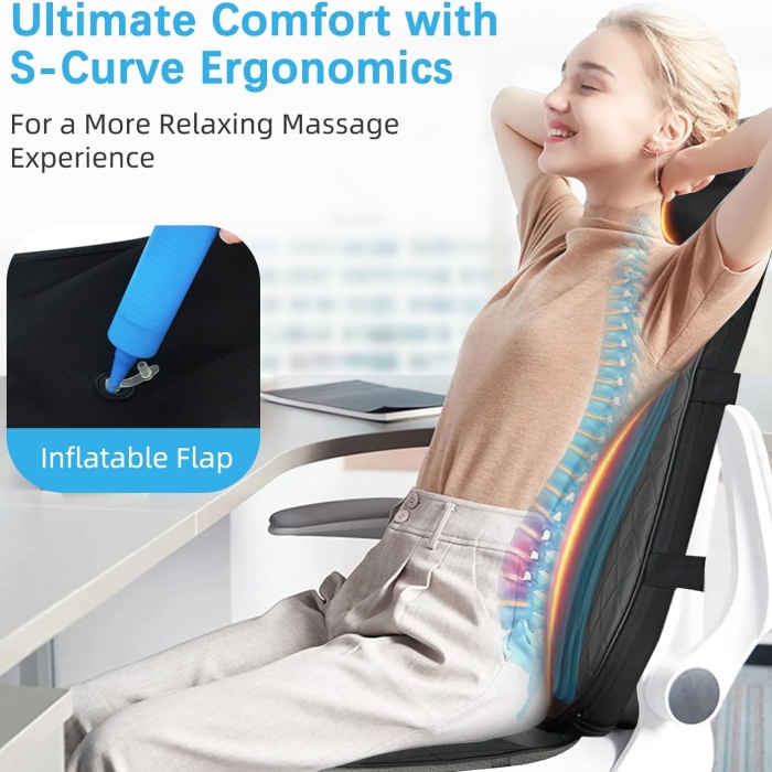 Auto seat massager with multiple modes for in-car muscle relief