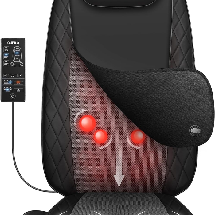 Auto seat massager with multiple modes for in-car muscle relief
