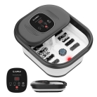 Foot massager with heater for warm relaxation therapy; Portable spa bubble bath foot massager with deep kneading and hydrotherapy; Compact design with removable parts for easy storage and travel use.
