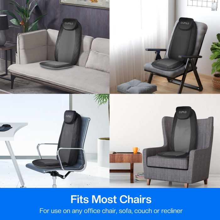 Shiatsu back massager with heating pad – perfect as a back massager for chairs