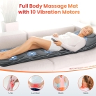 Full body massage mat for complete relaxation; Shiatsu massage mat with deep-tissue kneading nodes; Thai-style stretch massage mat for muscle relief.