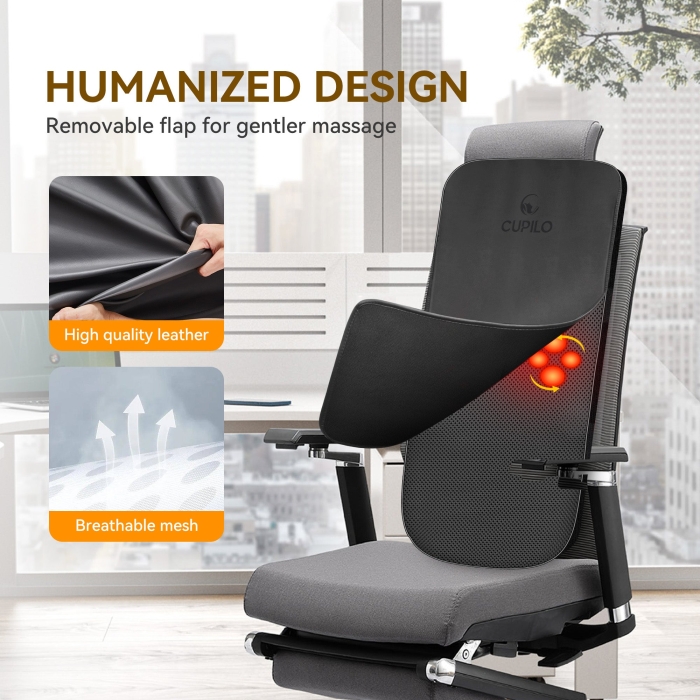 Kneading massage chair back massager for deep muscle relief