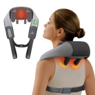 4-hands neck massager with dual kneading nodes; Neck and shoulder heat massager for pain relief; Adjustable intensity with soothing warmth therapy.