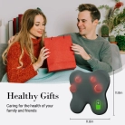 Neck pillow with massage for tension relief; Heated neck massager pillow with soothing warmth; Shiatsu kneading nodes for deep muscle relaxation.