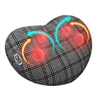 Massage pillow for neck and back relief; Bed massager pillow with soothing vibrations; Portable design for use anywhere.