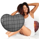 Massage pillow for neck and back relief; Bed massager pillow with soothing vibrations; Portable design for use anywhere.