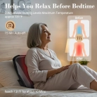 Chair back massager with integrated back massager heating pad for warmth and relief