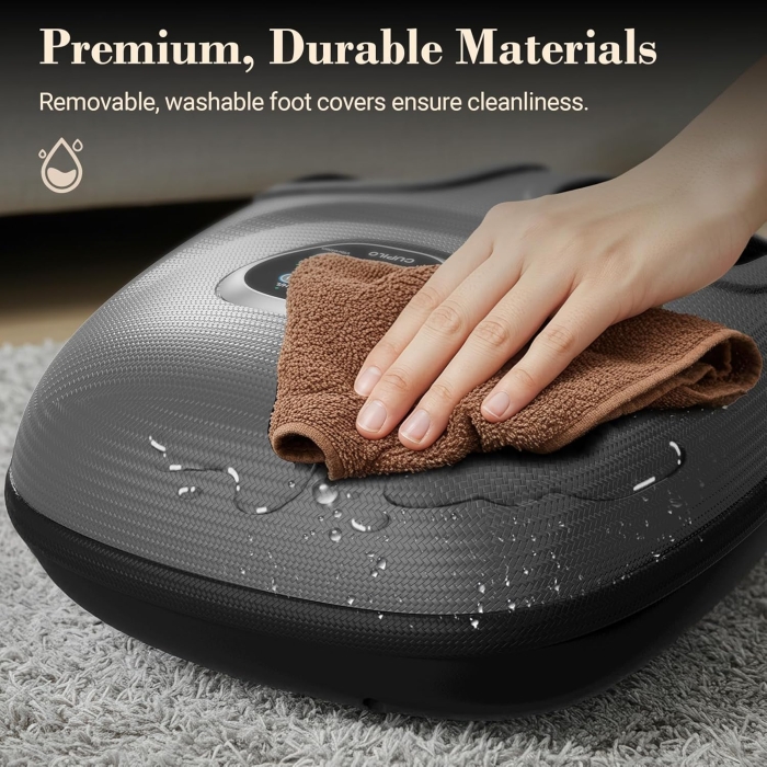 Heated foot massager designed for plantar fascia comfort with therapeutic warmth
