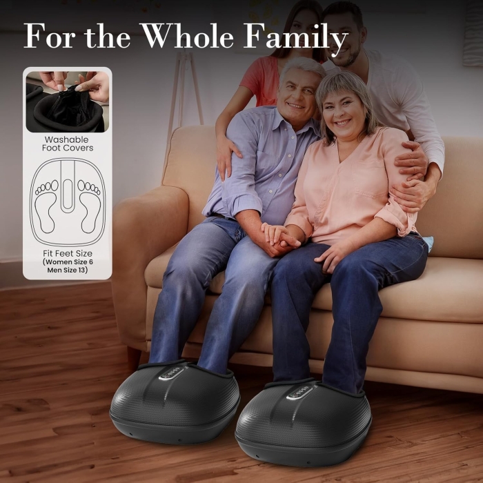 Heated foot massager designed for plantar fascia comfort with therapeutic warmth