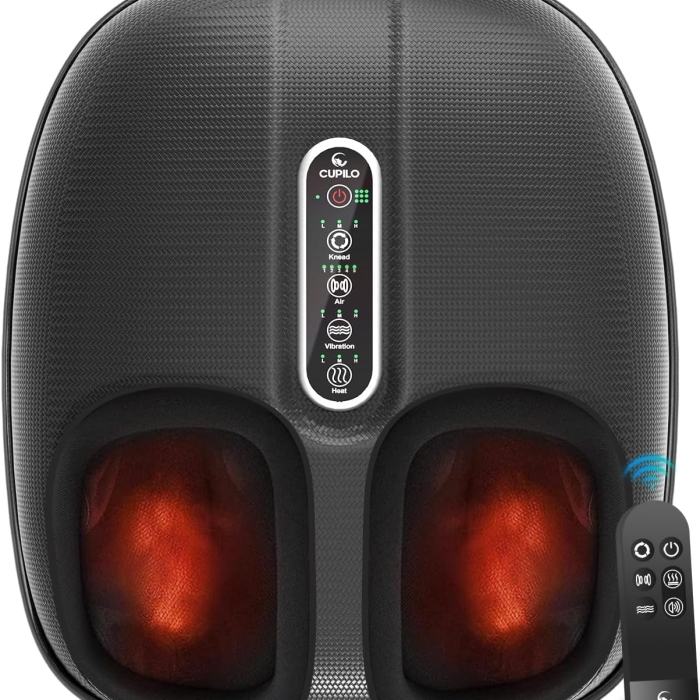 Heated foot massager designed for plantar fascia comfort with therapeutic warmth
