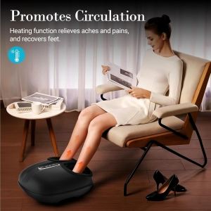 Heated foot massager designed for plantar fascia comfort with therapeutic warmth