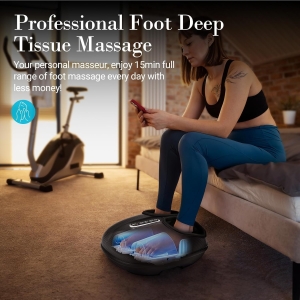 Heated foot massager designed for plantar fascia comfort with therapeutic warmth