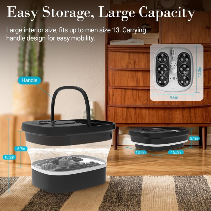Portable spa bubble bath massager for on-the-go relaxation with soothing bubbles