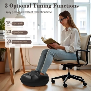 Foot massager with remote control, ideal for targeting plantar fascia tension