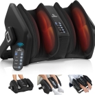 Shiatsu foot and calf massager featuring remote control for easy operation