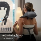 Auto Shiatsu massager with deep-kneading nodes; Wireless or wired Shiatsu neck and shoulder massager; Multi-directional rollers for full muscle relief.