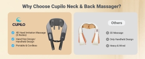 Grey wearable heating pad showing heating wires and straps, adjustable heat pads for back ache with timer settings.